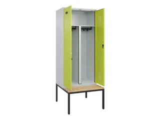 PBM-locker met bank,HxBxD 2120x800x815mm,2vak,vak B 400mm - 1