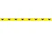 Autocolant Sans Texte, Ft 50 X 1000 Mm, Jaune Avec Flèches Noires