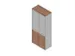 armoire à portes vitrées,HxlxP 2000x900x450mm,4xsol en bois,5 HC