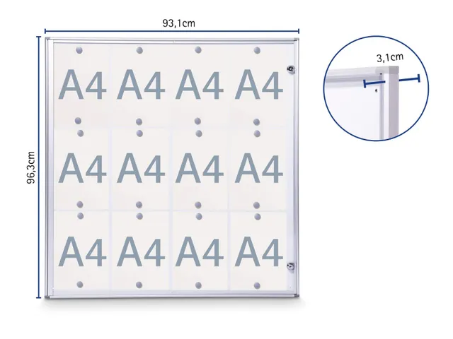 Vitrine Maulextraslim 12xa4 Aluminium