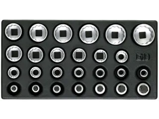 1500 ES-D 19 Set doppen 1/2 inch,UD profiel,in 1/3 ES module - 1