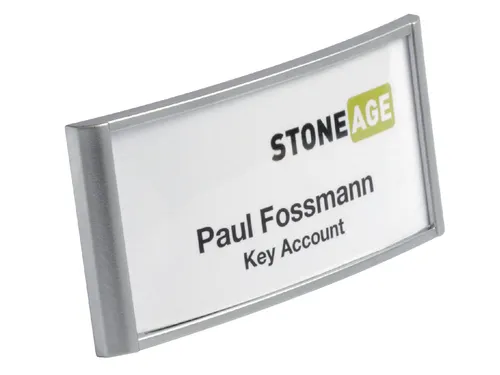 Badge Durable 8540 classic met magneet 30x65mm zilvergrijs