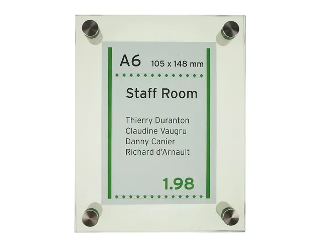 Menoor Deurbord Premium Glasslook A6 Plexiglas