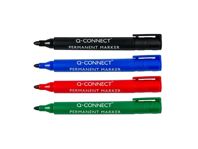 Marqueur Permanent, 2-3 Mm, Pointe Ronde, Couleurs Assorties, Étui De