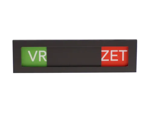 Premium Schuifbord Zwart Vrij Bezet Groen Rood 150x40mm
