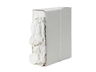 Witte Katoenen Poetslappen 1e Kwaliteit 5kg Dispenserdoos - 1
