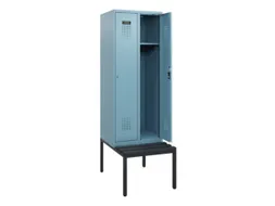 locker met bank,HxBxD 1950x600x815mm,2vak,vak B 300mm,cilinderslot