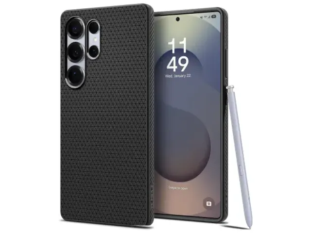 Spigen Liquid Air Samsung Galaxy S25 Ultra Hoesje Back Cover Mat Zwart