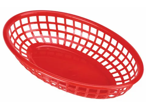 Fastfood mandje rood 23,5x15,4cm 6 Stuks