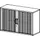 jaloeziedeurkast HxBxD 770x1200x430mm 1xhouten vloer romp onyxgrijs