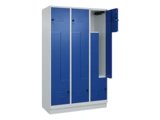 Z-garderobekast,HxBxD 1950x1200x500mm,vak B 200/400mm,draaigrendel - 2