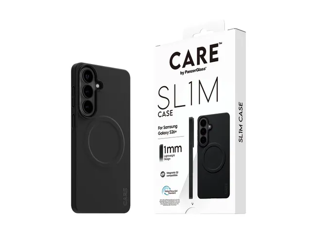 PanzerGlass CARE by SL1M Case Black w. Qi Samsung Galaxy S26+, H