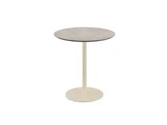 bistrotafel,HxØ 730x700mm,rond,schotelvoet zandkleuren