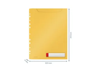 Insteekmap U-model Leitz Cosy harmonica A4 met perforatiestrip PP geel - 3