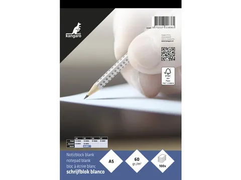 Schrijfblok Kangaro A5 blanco 60 grams 100 vel