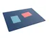 Sous-main 650x500 mm avec rabat transparent PP bleu foncé