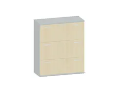 hangmappenkast 1150x1000x430mm 3hangmappenframes Lichtgrijs + Esdoorn