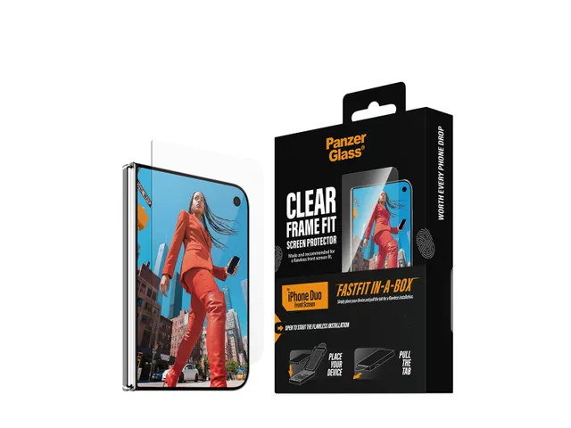 PanzerGlass Front Screen Protector iPhone Duo | FRAME FIT w. FASTFI