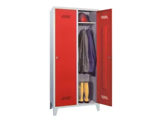 locker,HxBxD 1850x800x500mm,2vak,vak B 400mm,RAL7035,front RAL3000 - 3