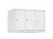 opzetkast,v. locker,3vak.,vak B 250mm,HxBxD 500x750x500mm,vleugeldeur