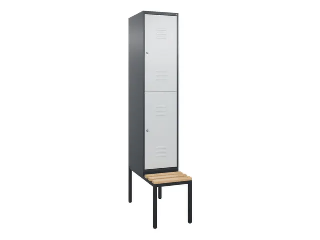 armoire vestiaire avec banc à deux niveaux HxlxP 2120x400x815mm