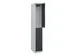 dubbeldekse locker,HxBxD 1850x300x500mm,1x2vak.,vak B 300mm
