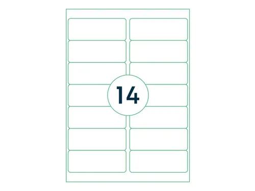 Verwijderbare Etiketten 99.1x38.1mm Doos a 1000 Vel 42040