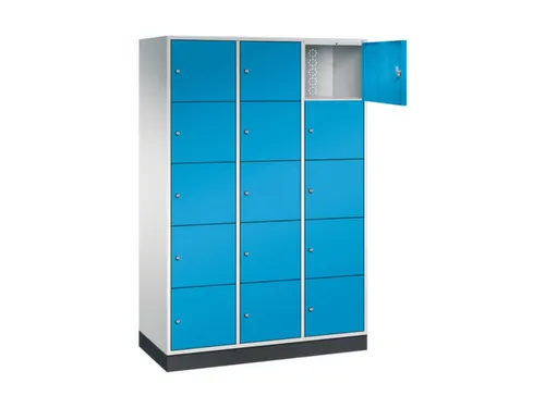 grootvolume-lockersysteem,RAL 7035/RAL 5012,HxBxD 1950x1220x500mm