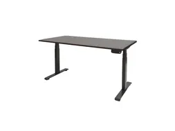 Elektrisch Bureau Dextro Plus 200x80cm Frame Zwart Blad Logan Eik