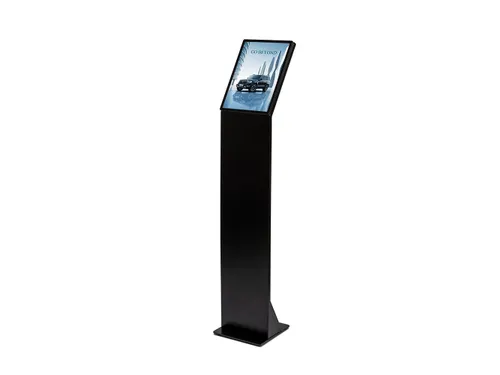 Verlichte Brochure Standaard LED Slide In A4 Zwart