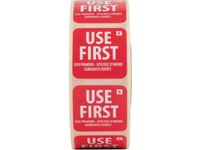 Etiket label afneembaar 'Use First', rol 1000st