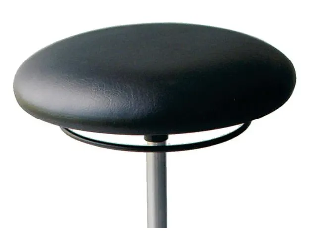 Draaikruk 470-660mm Zwart Kunstleer Gasveer Zwart Voetkruis Glijders