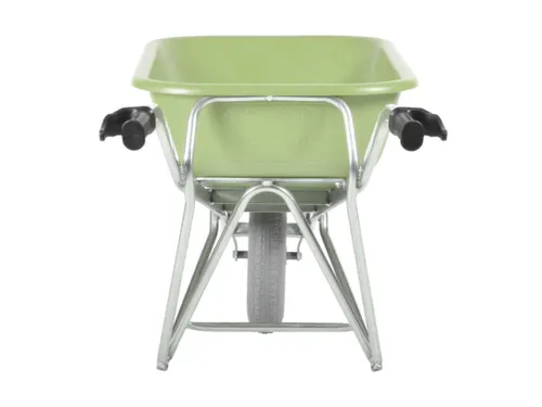 aluminium kruiwagen,90l,HxBxD 870x625x1430mm,HDPE-bak,groen,aluminium