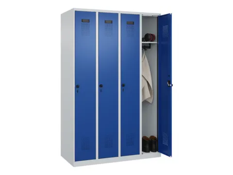 locker,HxBxD 1850x1200x500mm,4vak,vak B 300mm,draaigrendel