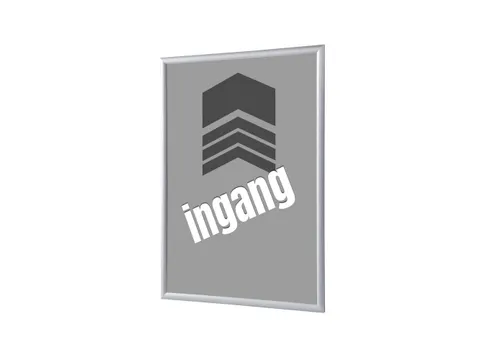 Kliklijst A1 complete set met print "INGANG" Grijs