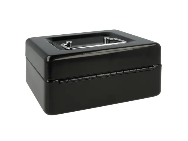 Coffret à monnaie westcott 152x120x79mm noir, insert en plastique ave