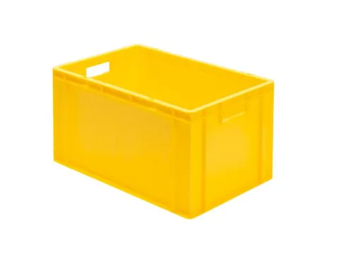 Euronorm-stapelbak 61l 320x600x400mm Wanden/bodem Gesloten Geel