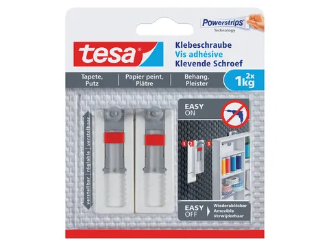 Klevende schroef Tesa behang en pleisterwerk verstelbaar 1kg