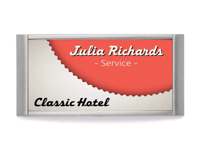 Badge Durable 8540 classic met magneet 30x65mm zilvergrijs