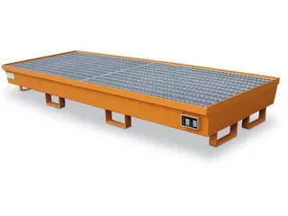 Opvangbak 4x 200l Opvangvol. 233l Oranje 285x 2400x 800mm Rooster - 1