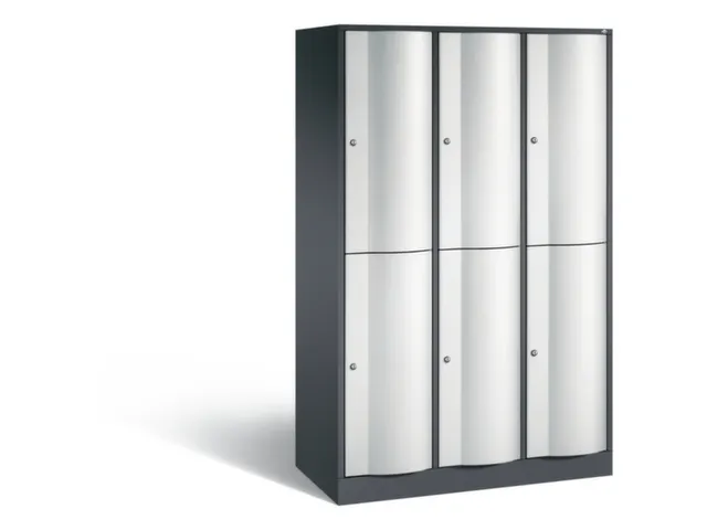 armoire multicases corps RAL7021 face avant RAL7035