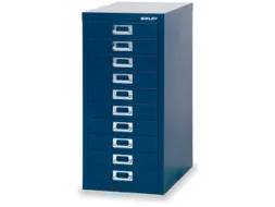 kantoor-ladekast HxBxD 590x278x380mm 10 laden romp oxfordblauw staal