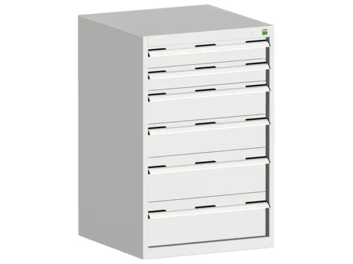 ladekast HxBxD 1000x650x650mm 6laden romp RAL7035 front RAL7035