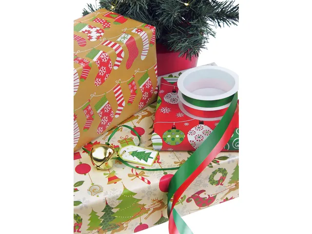 Inpakpapier IG Group Kerst 200x70cm assorti