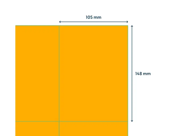 Etiquette universelle 105x148mm orange fluorescent 100 pièces