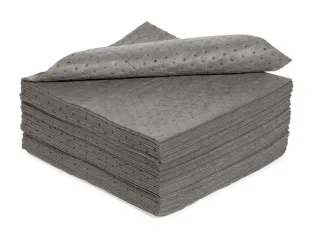 sorbent,mat,LxB 500x400mm,opnamecapaciteit 70l/VE,vlies,donkergrijs - 1