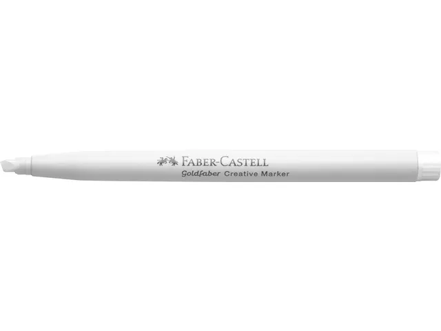Marqueur créatif Faber-Castell Goldfaber pointe biseautée C blanc co