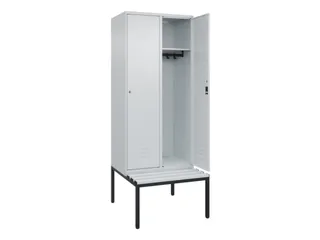 locker met bank,HxBxD 2120x800x815mm,2vak,vak B 400mm,cil.-slot - 2