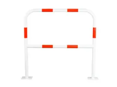 beschermbeugel,v. binnen/buiten,HxBxD 1000x1000x150mm,staal,wit/rood