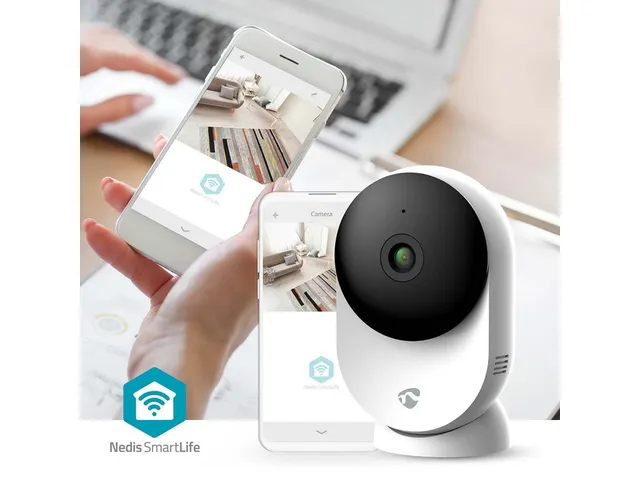 Beveiligingscamera Nedis Smartlife Wifi indoor 3MP Full HD 1296p wit